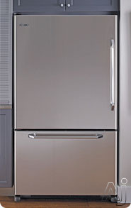 Dacor Epicure Series EF36LNDFSS 19.8 Cu. Ft. Cabinet Depth Bottom Freezer Refrigerator with Left-Hand Door Swing, Water Filtration System and Temperature Sensor