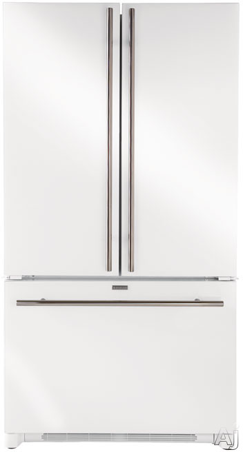 Jenn-Air JFC2089HPF 20 Cu. Ft. French Door Bottom-Freezer Counter Depth Refrigerator with Internal Water Dispenser (Panel Ready Availible): Glass on White Doors