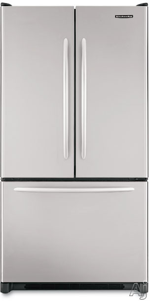 KitchenAid Architect Series KBFA20ER 19.8 Cu. Ft.  French Door Counter-Depth Refrigerator with 4 Glass Shelves & Interior Water Dispenser
