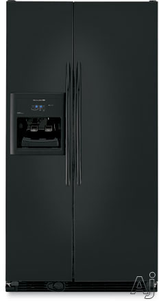 KitchenAid Architect Series KSCS23INBL 23.1 Cu. Ft. Superba Side-By-Side Counter-Depth Refrigerator with Trimless Colored Doors & Contoured Handles: Black