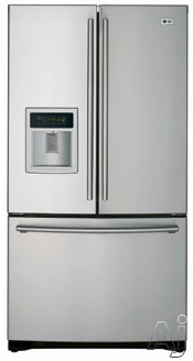 LG LFD21860ST 20.7 Cu. Ft. Counter Depth French Door Refrigerator with CustomCube Automatic Ice Maker & External Water Dispenser: Stainless Steel