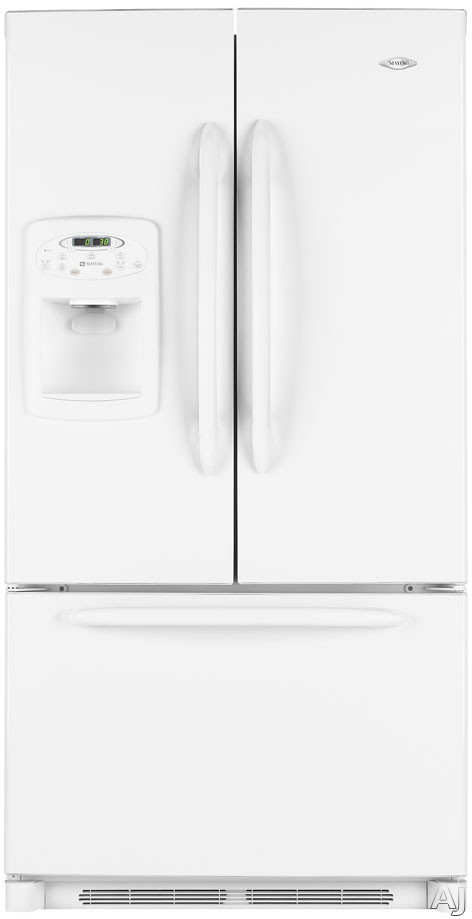 Maytag MFI2568AEW 25 Cu. Ft. French Door Refrigerator with External Ice and Water Dispenser: White