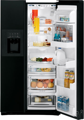 GE Profile PSH23PGS 22.6 Cu. Ft. Arctica Side-by-Side Counter-Depth Refrigerator with ClimateKeeper2 System & Beverage Center